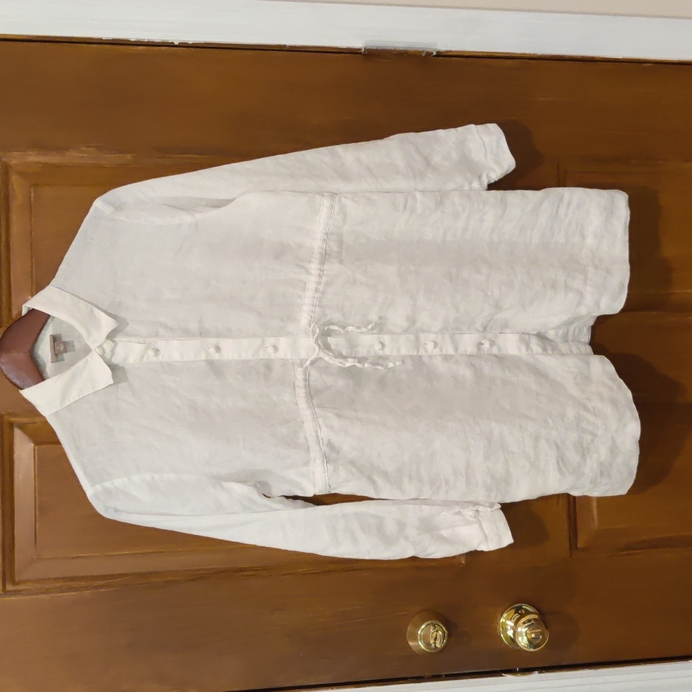 J. Jill White Linen Cottagecore Tunic